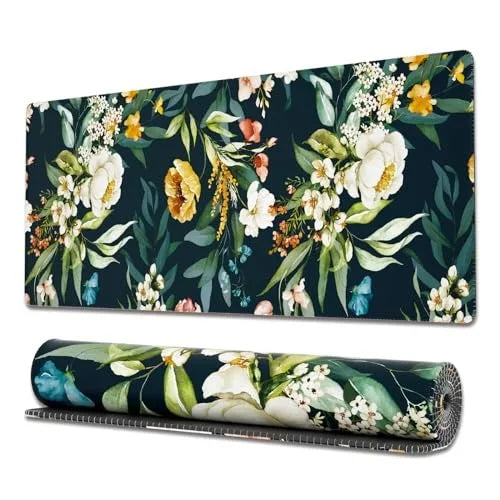 Large Gaming Mouse Pad With Stitched Edges Japanese Great Wave Anime Desk Mat for Keyboard and Mouse Waterproof Customization