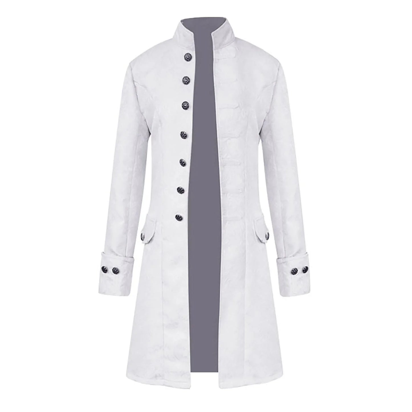 Men Steampunk Gothic Victorian Jacket Vintage Tailcoat Medieval Frock Coat Uniform Renaissance Halloween Pretend Play Costume