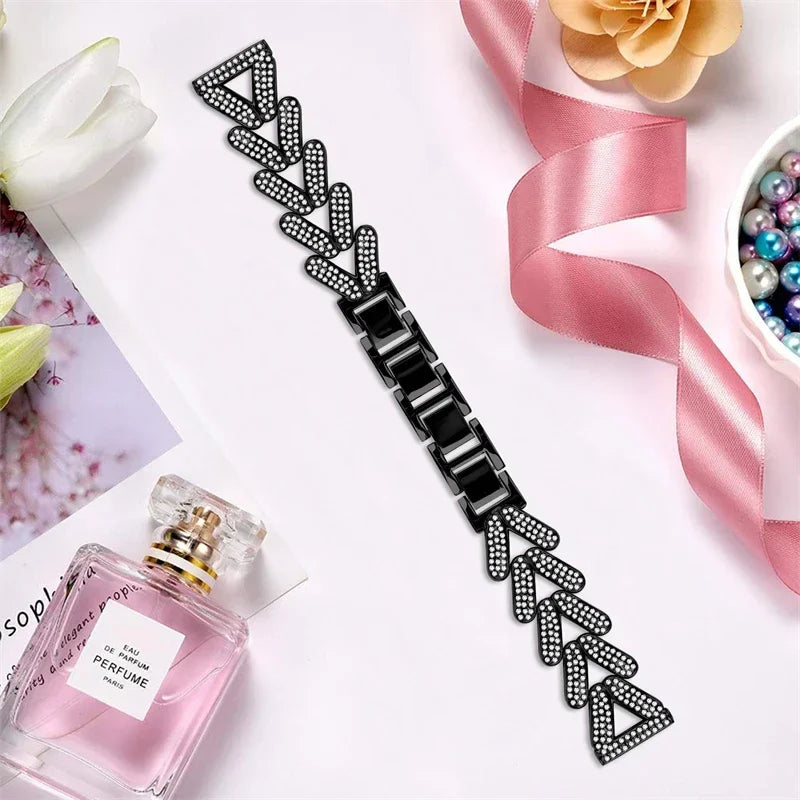 Metal Diamond strap for Samsung Galaxy Watch 7/6/5 pro/4/Classic/active Gear s3 20mm 22mm bracelet Huawei GT/2/GT2/3 Pro 4 band