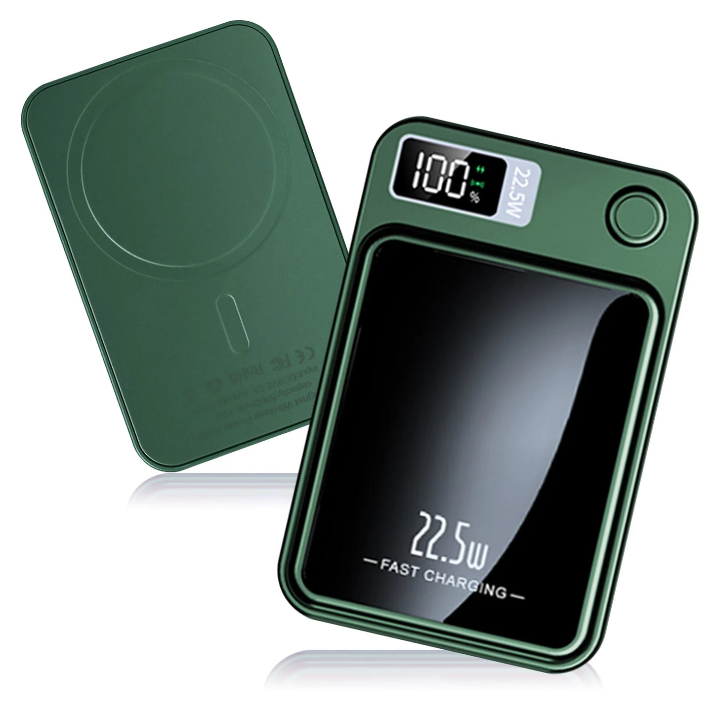 100000mAh Magnetic Power Bank Wireless Portable 22.5W Fast Charger For Iphone Huawei Samsung External Auxiliary Backup Battery