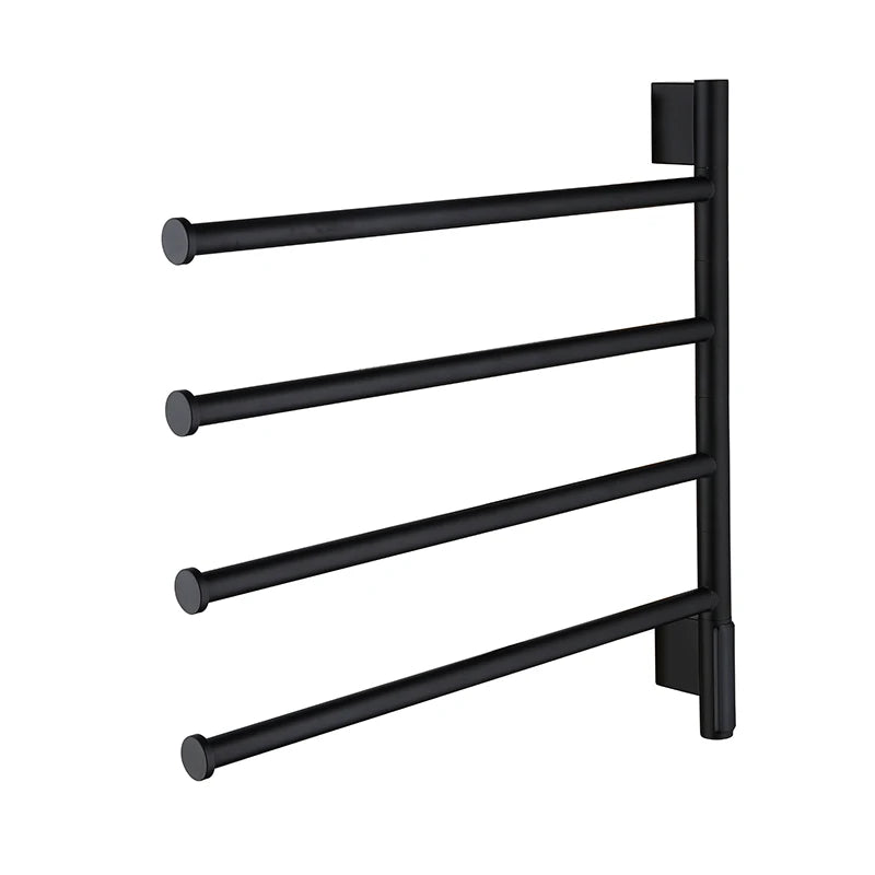 Electric Heating Towel Rails 180° Rotation Left & Right SUS304 Bathroom Wall Mounted Towel Warmer Holder 220V