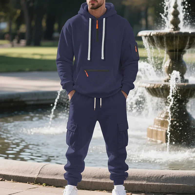 Men's Tracksuits 2 Piece Long Sleeve Athletic Full Zip Sweatsuits Jogging Suit Set Casual Outdoor Streetwear Sport Tracksuit Set