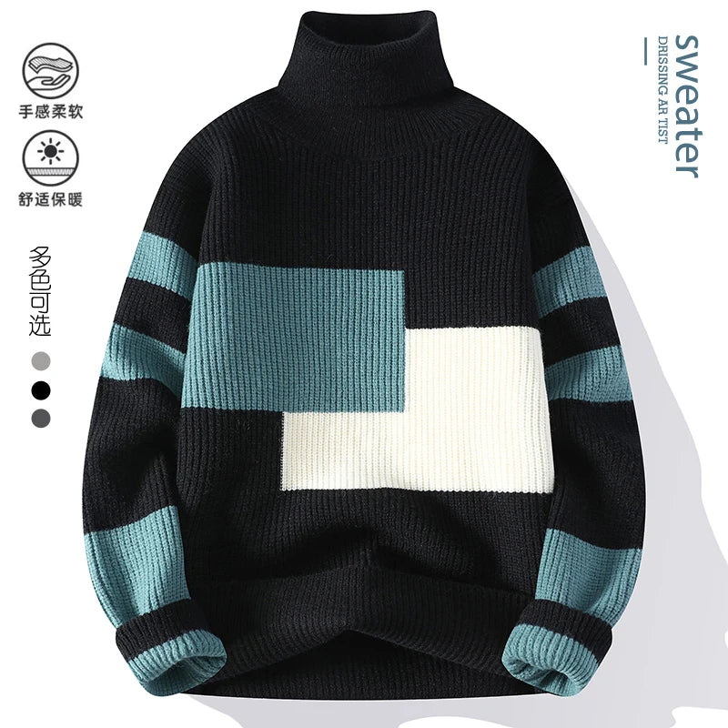 Sweaters men winter korean style mens casual turtleneck warm sweater mens fashion sweaters Men's wool pullovers male