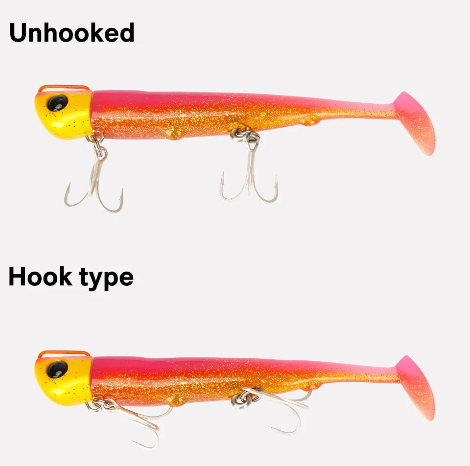 Soft Worm 110mm 35g Ultra Long Casting Fishing Lure For Seabass Flounder Sea Fishing Soft Bait With Jig Hooks