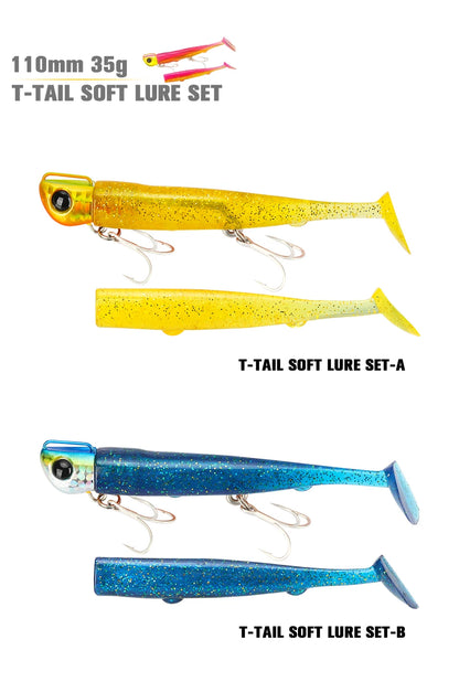 Soft Worm 110mm 35g Ultra Long Casting Fishing Lure For Seabass Flounder Sea Fishing Soft Bait With Jig Hooks