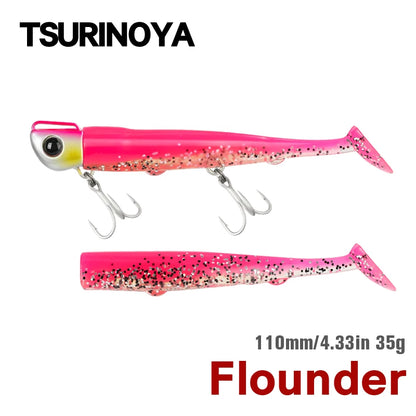 Soft Worm 110mm 35g Ultra Long Casting Fishing Lure For Seabass Flounder Sea Fishing Soft Bait With Jig Hooks
