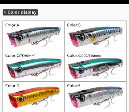 Popper 8.5-30g floating Rock pop Artificial Hard Baits for Bass Perch Pike Fishing Lure