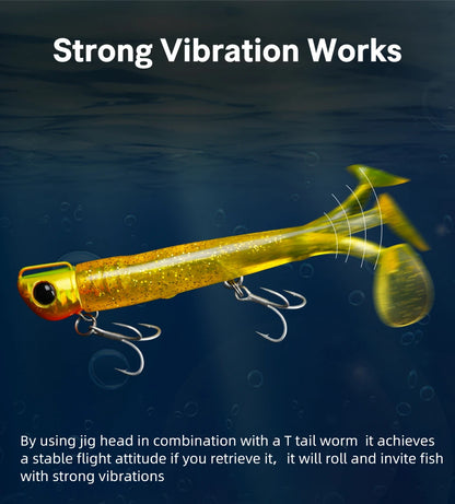 Soft Worm 110mm 35g Ultra Long Casting Fishing Lure For Seabass Flounder Sea Fishing Soft Bait With Jig Hooks