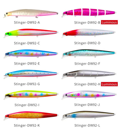 Sinking Minnow Fishing Baits140mm Saltwater Lures Pike Big Game Sea Fishing Tackle Stinger Hard Wobbler