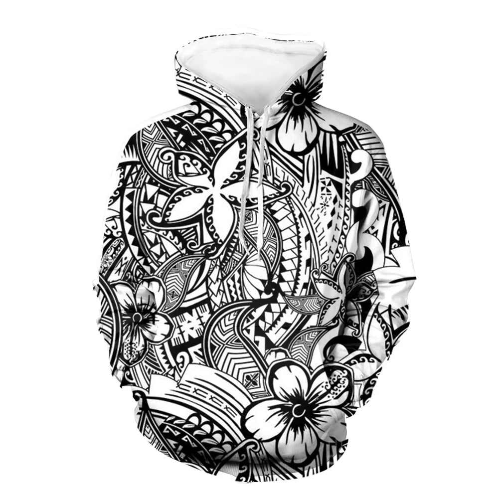 New Designer Sell Polynesian New Made Clothing Wholesale to Tribal  Print Poleron Mujer Hoodie Oversize Hoodies for Women