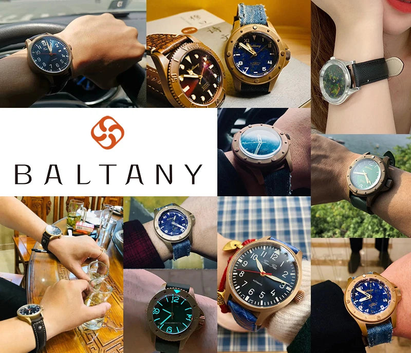 Baltany 2025 new military 39mm men's quartz chronograph VK61 sapphire stainless steel waterproof 10Bar luminous reloj hombre