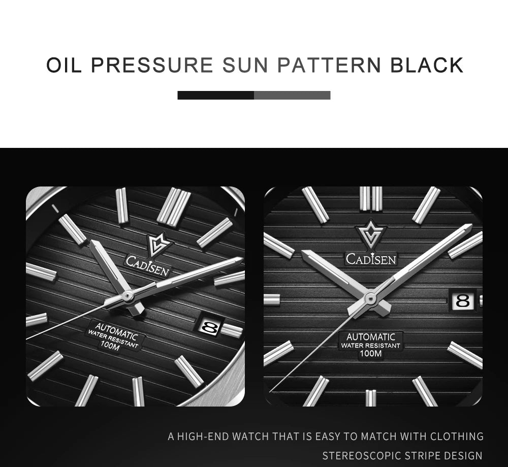 CADISEN Diver Watch Retro Luxury Sapphire MIYOTA 8215 German Designer Men Automatic Mechanical Watches 10Bar Waterproof Luminous