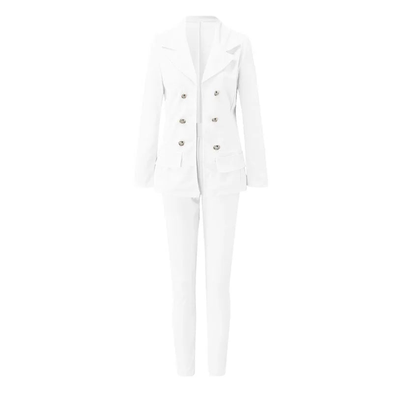 Blazers Ladies Women Blazers Formal.
C8025 Wholesale Customized Office Long Sleeve Blazers Ladies Women Blazers Formal Two Piece Pants Set Women
