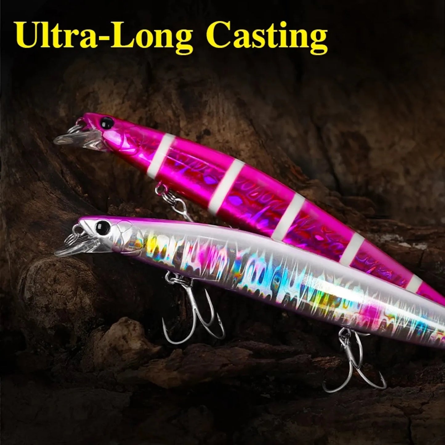 Sinking Minnow Fishing Baits140mm Saltwater Lures Pike Big Game Sea Fishing Tackle Stinger Hard Wobbler