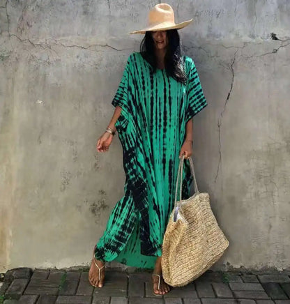 Beach Cover Up, Women Beach Kaftan Cotton Sarong Beachwear Dress Swimsuit Cover