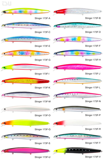 Ultra-long Casting Floating Minnow 173mm 37.5g Saltwater Fishing Lure STINGER Artificial Large Hard Baits