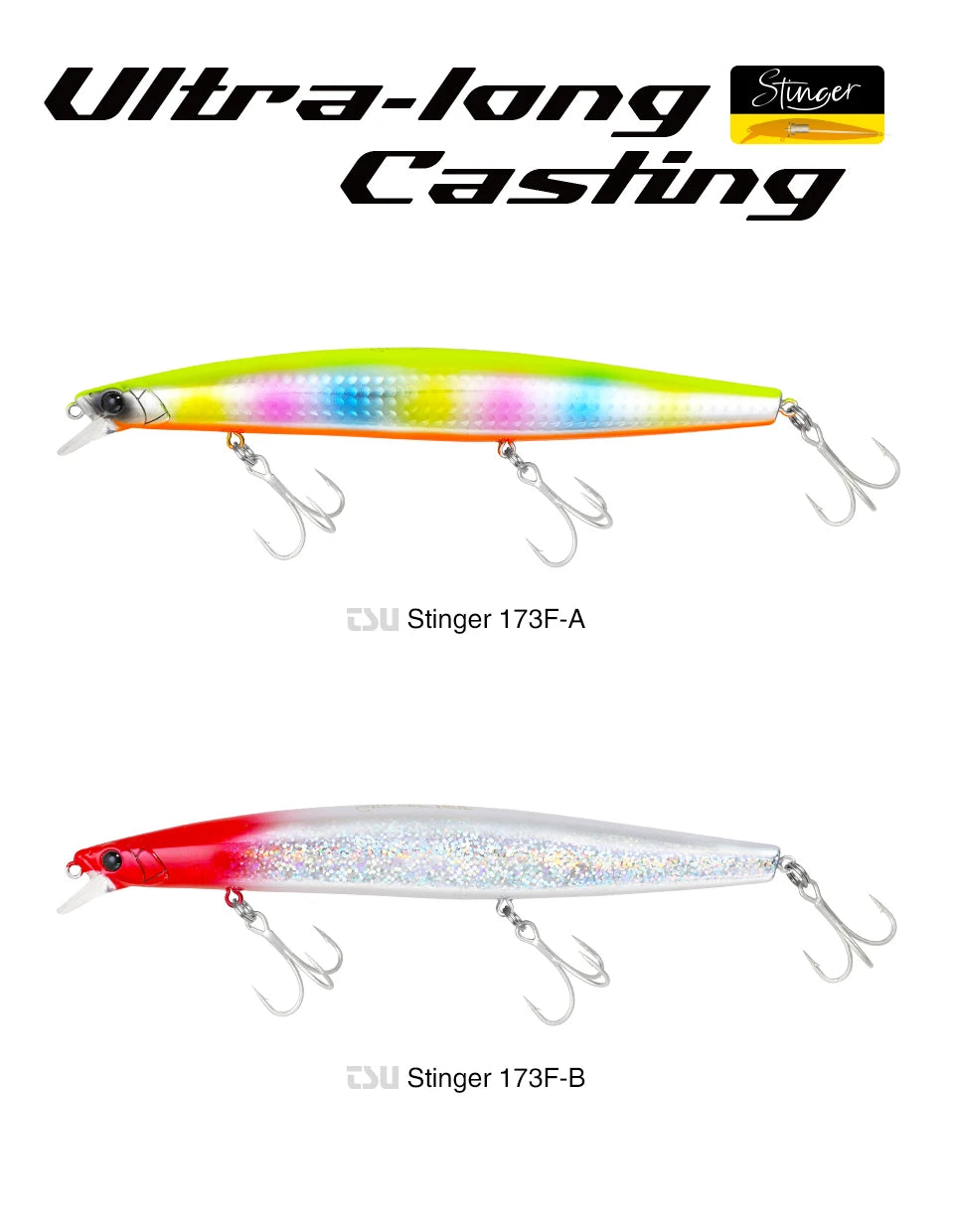 Ultra-long Casting Floating Minnow 173mm 37.5g Saltwater Fishing Lure STINGER Artificial Large Hard Baits