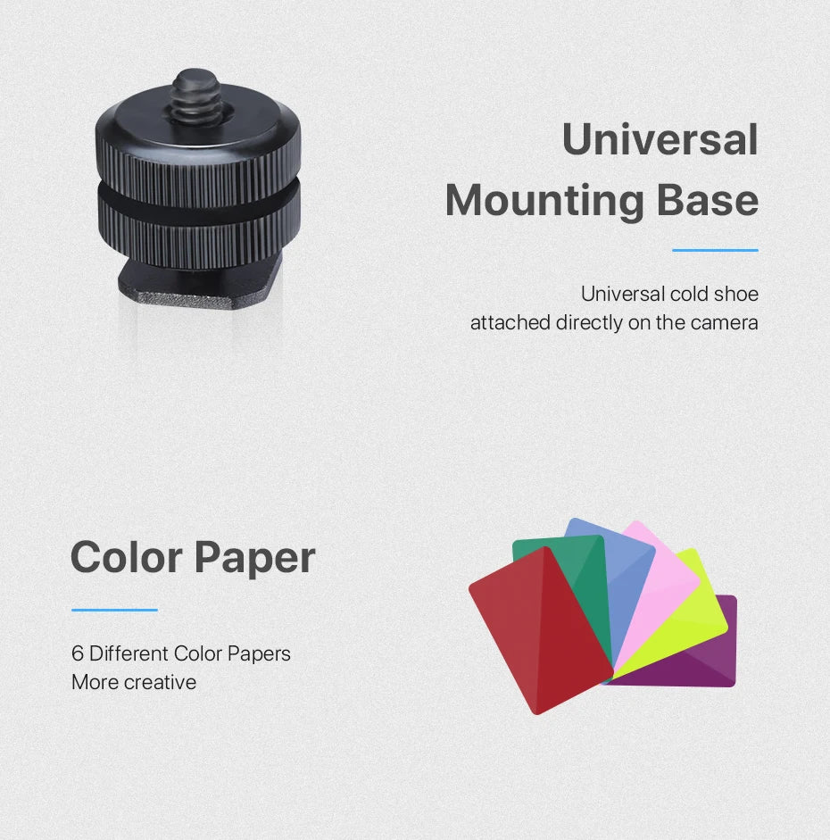 Led Video Light 3200-6500K With Diffuser RGB Effect Camera Light Vlog Fill Light Photography Lighting Studio Lamp