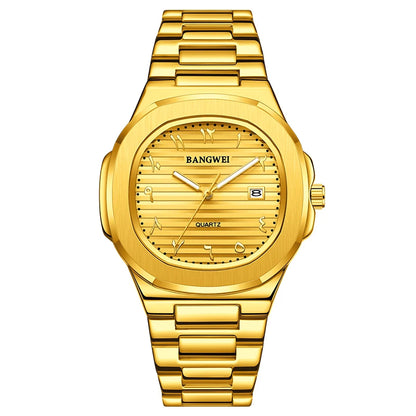 LIGE BW8821 Wholesale Black Arabic Dial Waterproof Men Wristwatch Stainless Steel Calendar Quartz Luminous Watch for Man Relojes