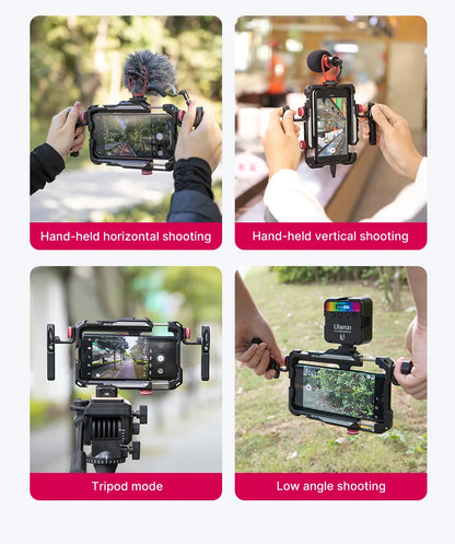 Phone Case Video Vlog Rig Handle For 5.4'' to 6.7'' iPhone X 11 12 13 14 Pro Max Android Phone Photography