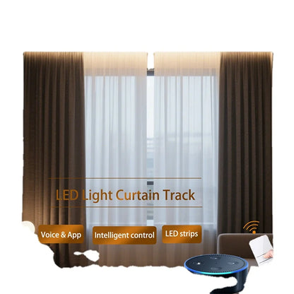 LED Lights Curtain Track 50000H Lifespan 3-Year Warranty Electronic/Digital Silent Motor