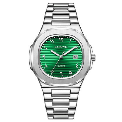 LIGE BW8821 Wholesale Black Arabic Dial Waterproof Men Wristwatch Stainless Steel Calendar Quartz Luminous Watch for Man Relojes