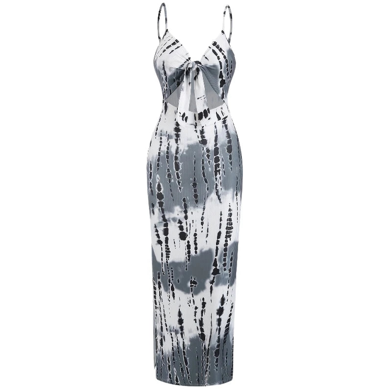 Night dresses for woman sexy tight knit bow sleeveless halter dress backless halter  floor length  long gowns for women elegant