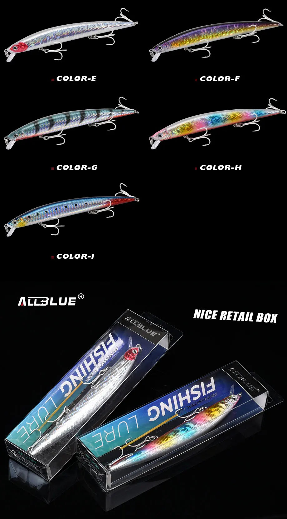 Sinking Minnow Longcast Jerkbait Fishing Lure 145mm 22G Off Shore Saltwater Sea Bass Artificial Bait Tackle