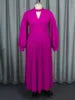 Long Lantern Sleeves Cut Out Maxi Curvy Women Pleated Dresses Plus Size