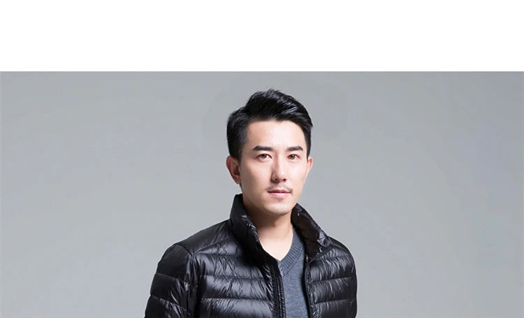 Plus Size Men Puffer Jacket Spring Winter Ultra Lightweight Packable Down Jacket Water Wind-Resistant Breathable Coat