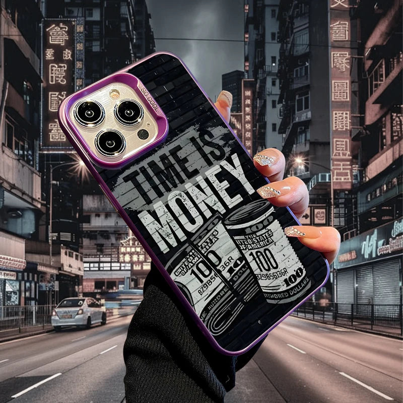 For iPhone 17 Air USD Dollar Phone Case for iPhone 15 14 13 Pro 12 16 Pro Xs X XR Max Laser TPU+PC Cases Soft Back Cover-S642P1