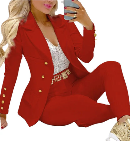 Blazers Ladies Women Blazers Formal.
C8025 Wholesale Customized Office Long Sleeve Blazers Ladies Women Blazers Formal Two Piece Pants Set Women