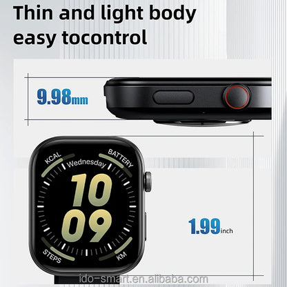 Ladies Smart Watch HD 1.99inch Amoled Big Screen Support SDK With OEM LOGO Custom Gift Box Packaging Men Smart Watch