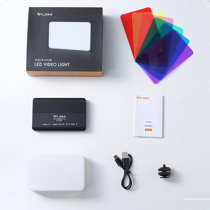 Led Video Light 3200-6500K With Diffuser RGB Effect Camera Light Vlog Fill Light Photography Lighting Studio Lamp