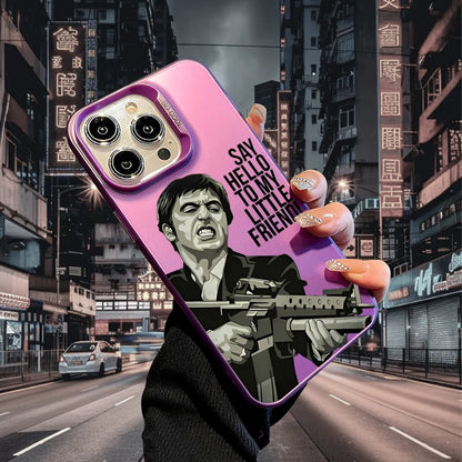 For iPhone 17 Air Gun Men Phone Case for iPhone 15 14 13 Pro 12 16 Pro Xs X XR Max Laser TPU+PC Cases Soft Back Cover-S644P2