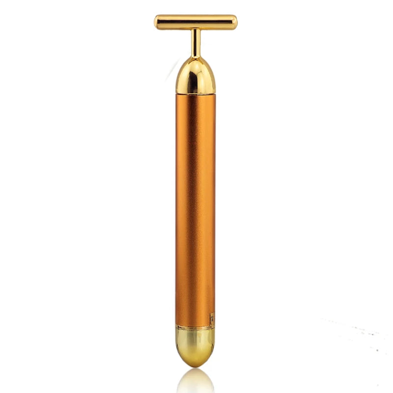 7 Days 24K Gold Roller for Glowing Skin Stainless Steel Korean Beauty Expert Approved for Tightening & Radiance