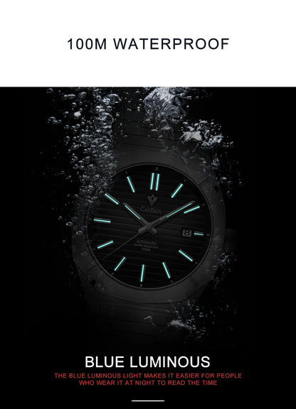 CADISEN Diver Watch Retro Luxury Sapphire MIYOTA 8215 German Designer Men Automatic Mechanical Watches 10Bar Waterproof Luminous