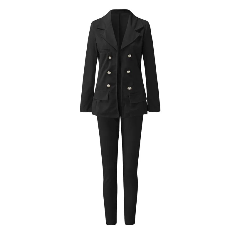 Blazers Ladies Women Blazers Formal.
C8025 Wholesale Customized Office Long Sleeve Blazers Ladies Women Blazers Formal Two Piece Pants Set Women
