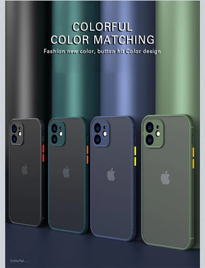 Luxury Matte Transparent Phone Case For iPhone 17 Air 16 E 15 14 13 12 11 Pro Max Plus Mini Silicone Clear Hard PC Back Cover