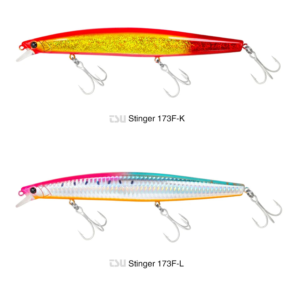 Ultra-long Casting Floating Minnow 173mm 37.5g Saltwater Fishing Lure STINGER Artificial Large Hard Baits