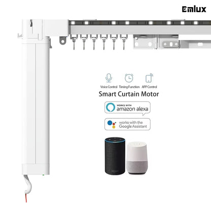 LED Lights Curtain Track 50000H Lifespan 3-Year Warranty Electronic/Digital Silent Motor