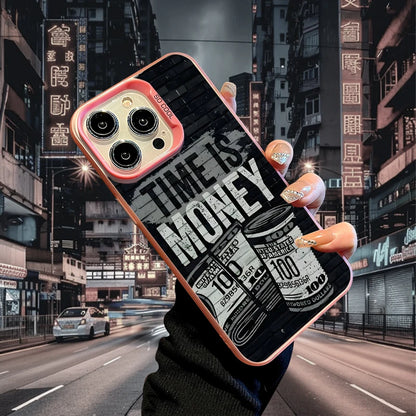 For iPhone 17 Air USD Dollar Phone Case for iPhone 15 14 13 Pro 12 16 Pro Xs X XR Max Laser TPU+PC Cases Soft Back Cover-S642P1