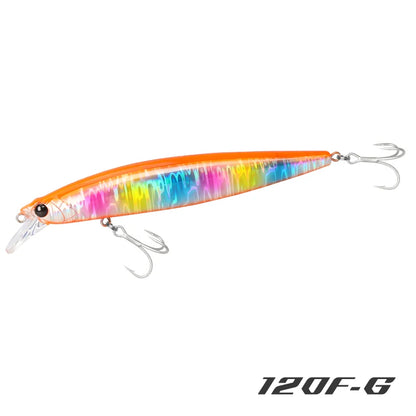 Floating Minnow 120mm 19g Long Casting Sea Fishing Lure STINGER  Center Of Gravity Hard Baits