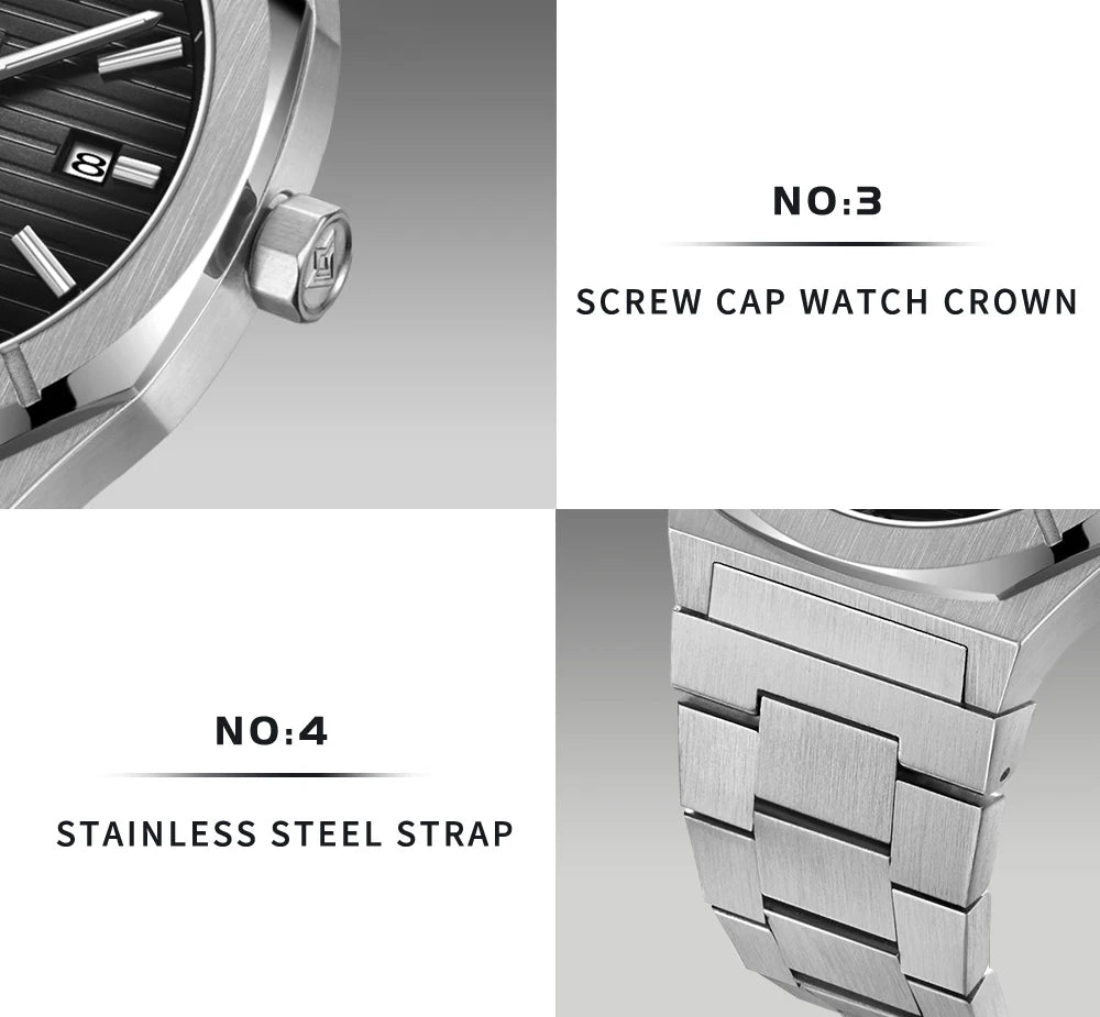 CADISEN Diver Watch Retro Luxury Sapphire MIYOTA 8215 German Designer Men Automatic Mechanical Watches 10Bar Waterproof Luminous