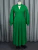 Long Lantern Sleeves Cut Out Maxi Curvy Women Pleated Dresses Plus Size