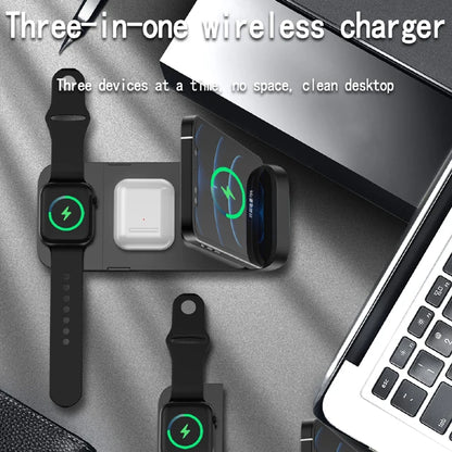 Portable Charger Oem 5w 7.5w 10w 15w Fast Wireless Charger for Phone 3 in 1 Fast Wireless Charging Dock