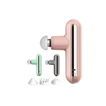 Mini Brushless Motor Massage Gun Light Pocket Grey Green Pink Silicone 4 Head for Head & Neck Hot Item