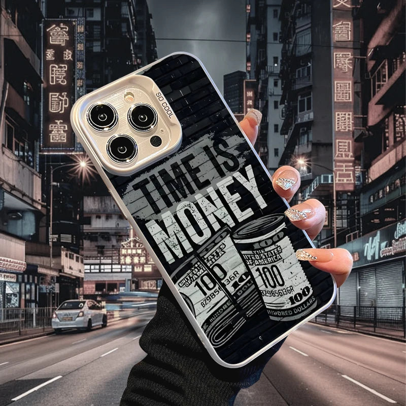 For iPhone 17 Air USD Dollar Phone Case for iPhone 15 14 13 Pro 12 16 Pro Xs X XR Max Laser TPU+PC Cases Soft Back Cover-S642P1