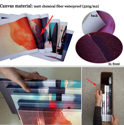 Painting Oil Wall Picture Canvas Print Forest Custom 5 Panel Natural Scenery Chinese Decoration Home Art