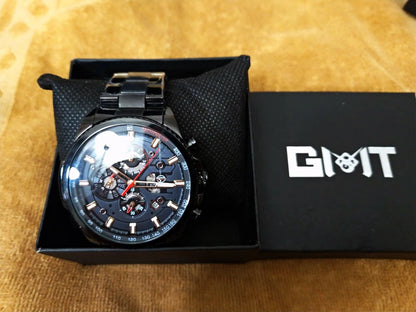 Forsining Three Dial Calendar Stainless Steel Men Mechanical Automatic Wrist Watches Top Brand Luxury Military Sport Male Clock